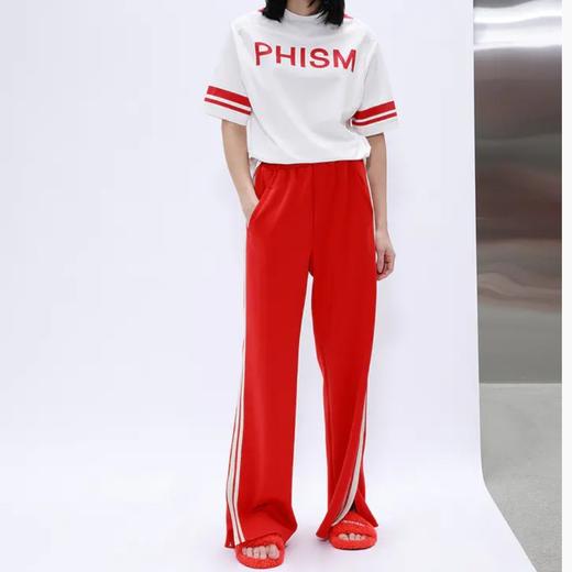 运动风肩部拼接T恤 商品图1