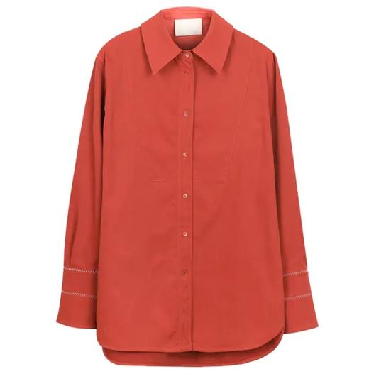 宽松拼接休闲衬衣 商品图2