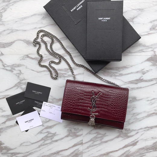 春季特惠💰1080 原单YSL圣罗兰 走秀款原单小鳄鱼纹流苏包377628 商品图1