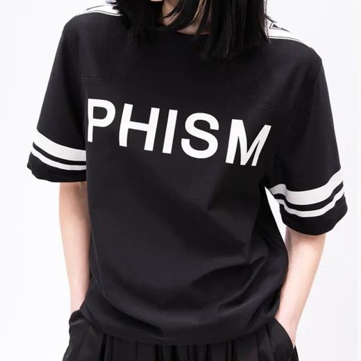 运动风肩部拼接T恤 商品图3