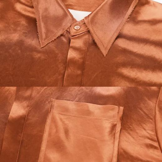 醋酸缎面休闲衬衣 商品图6