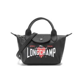 Longchamp/珑骧 2021款 女士迷你款LE PLIAGE CUIR系列羊皮短柄手提单肩斜挎包饺子包 1500 EUA