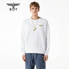 BOY圆领卫衣男女同款22春夏新品烫金翅膀印花套头衫B221N0302301 商品缩略图0