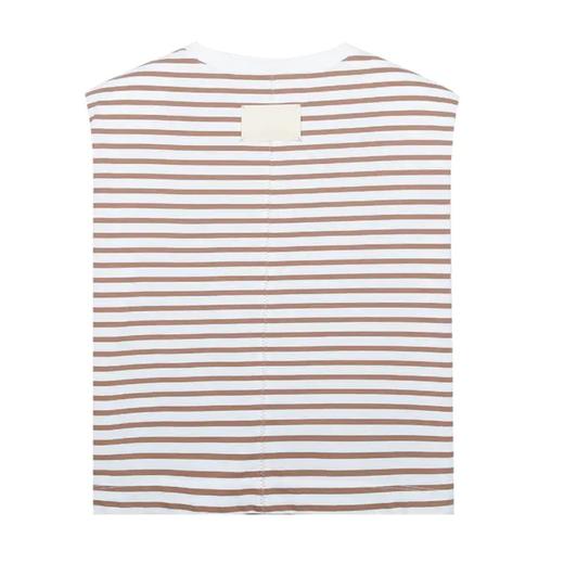 垫肩无袖短款T恤 商品图2