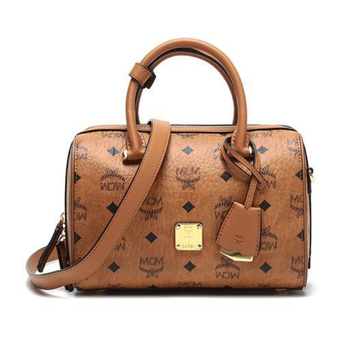 MCM/MCM 女士涂层帆布/配皮手提单肩斜挎包波士顿包MWBAASE02 商品图0