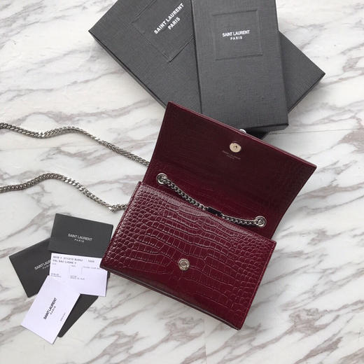 春季特惠💰1080 原单YSL圣罗兰 走秀款原单小鳄鱼纹流苏包377628 商品图7