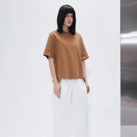 蝙蝠袖不规则拼接T恤