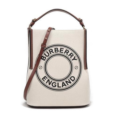 BURBERRY/博柏利 女款织物/配皮Peggy小号手提单肩斜挎包水桶包 8026824 商品图0