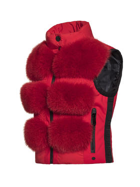 Goldbergh - FOXY bodywarmer fox fur - 戈德堡 - 滑雪夹克 - 红色
