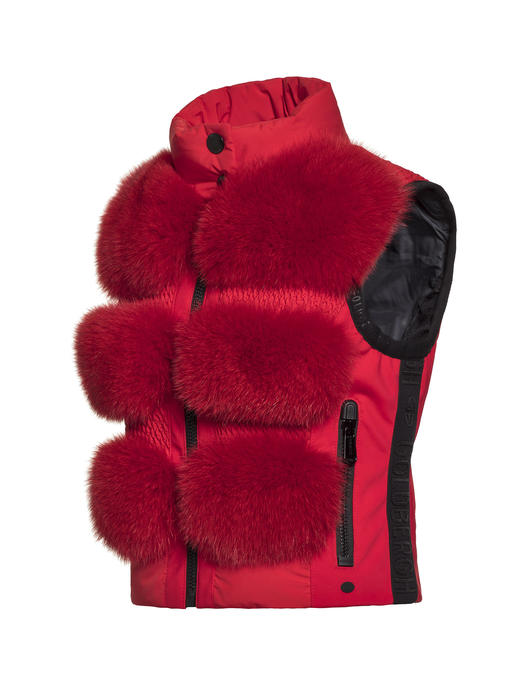 Goldbergh - FOXY bodywarmer fox fur - 戈德堡 - 滑雪夹克 - 红色 商品图0