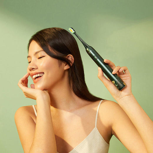 素士电动牙刷X3U梵高联名礼盒版牛油果绿色充电家用成人男女声波电动牙刷 商品图1