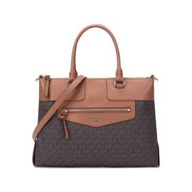 Michael Kors/迈克·科尔斯【22春夏新款】女士Warren系列人造革/皮革手提单肩斜挎包老花图案 30H1GWRS2B