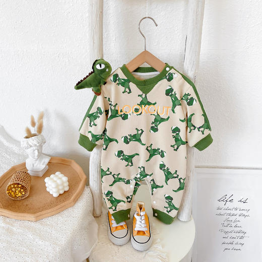 韩国婴童服饰新生儿衣服秋装可爱婴儿连体衣长袖哈衣男宝宝外出服 商品图1