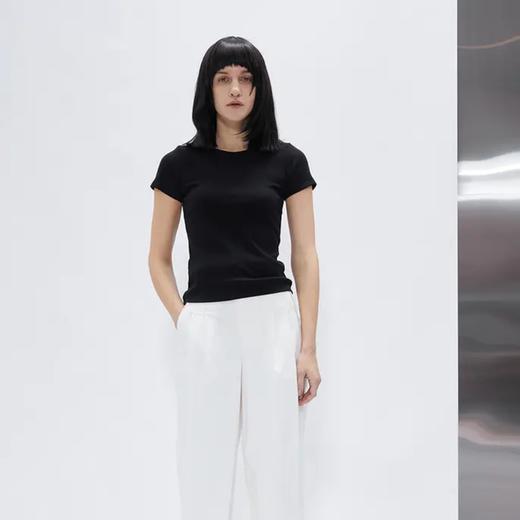 紧身螺纹打底弹力T恤 商品图1