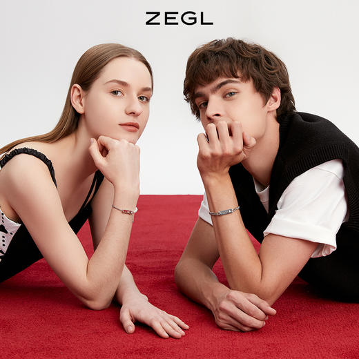 ZEGL设计师心动情侣款手链一对设计感小众手饰情人节礼物送男女友 商品图2