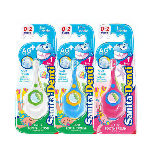 【阶梯满减】韩国SanitaDenti莎卡婴幼儿软毛超细牙刷0-2岁2-5岁5岁+ 商品图0