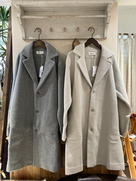 evam eva灰色米白羊毛大衣 商品图10