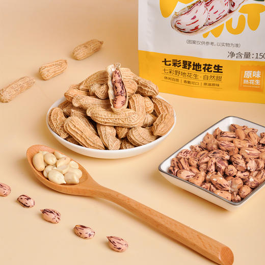 七彩野地熟花生150g/袋*2 炒货花生带壳原味口感香甜酥脆 云南土特产美食 商品图1