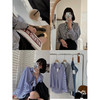 【限时折扣】气质简约条纹衬衫女（黑色蓝色）S-2XL 商品缩略图5
