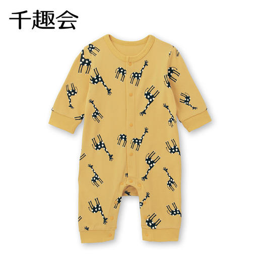 千趣会秋装婴儿连体衣纯棉圆领印花新生儿爬服包屁衣 商品图3