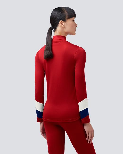 Perfect Moment - Chevron Thermal 1/2 Zip - Red 女装 保暖內衣 红色 商品图2