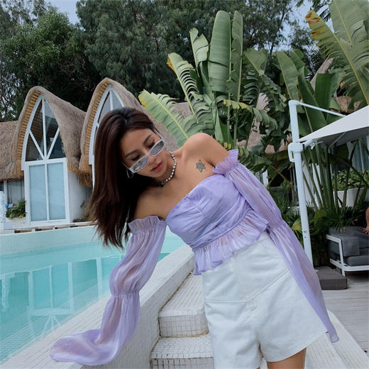 特价秒杀 laria普罗旺斯宫廷一字肩上衣 .潮快闪[福利品] 商品图2