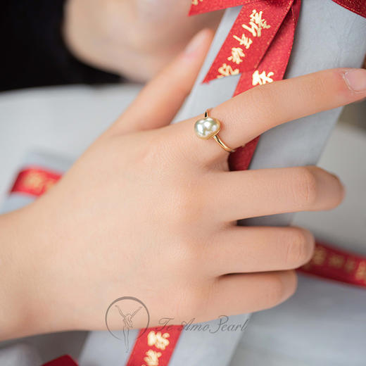 天恩系列【福豆】海水Keshi戒指 商品图3