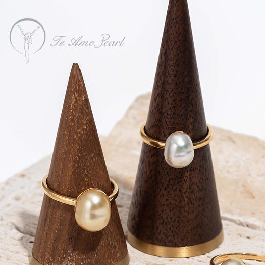 天恩系列【福豆】海水Keshi戒指 商品图2