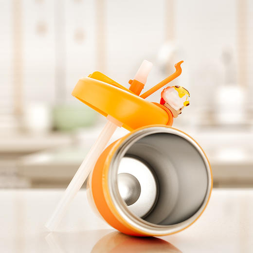 泰迪珍藏小熊招财虎年小老虎便携咖啡随行吸管保温杯双饮口高颜值 商品图4