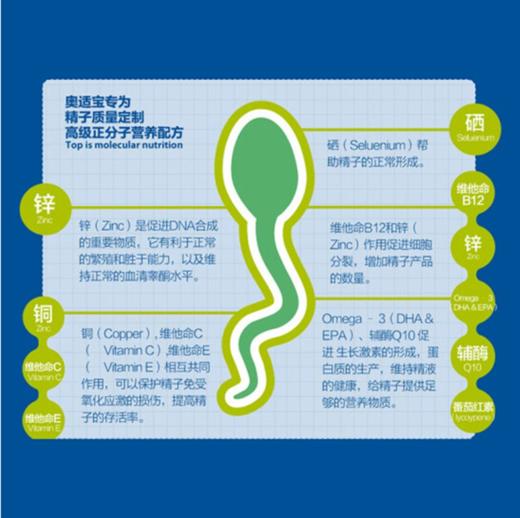 德国原装奥适宝ORTHOMOL 男性保健备孕配方 提高精子质量 提升夫妻生活质量 番茄红素 30天装 商品图3