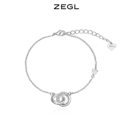 ZEGL设计师925纯银莫比乌斯情侣手链一对环环相扣手绳情人节礼物 商品图2