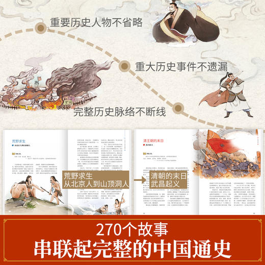 《一读就通的中国历史》 全10册 礼盒装 从远古到明清，一书读通五千年中国历 商品图1