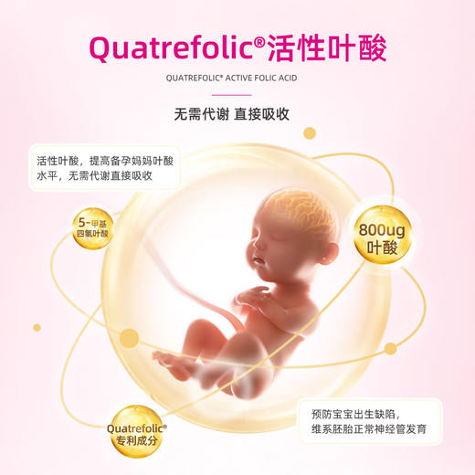 奥适宝natal pro活性叶酸妊娠期备孕孕妇复合营养素维生素b6辅酶Q1030天装 商品图1