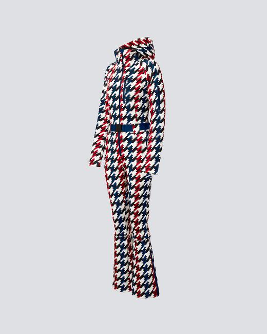 Perfect Moment - Star Suit One Piece - Houndstooth 女装 连体滑雪服 红蓝色 商品图1