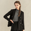Famecoco范可儿黑色通勤职业西装女士高级气质修身西服F221AW015 商品缩略图2