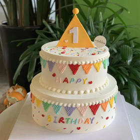 复古派对 · 奶油蛋糕 【图片效果为8+6双层】