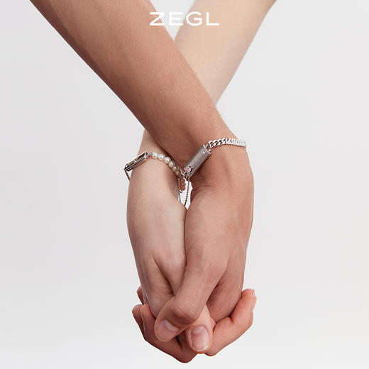 ZEGL设计师心动情侣款手链一对设计感小众手饰情人节礼物送男女友 商品图5