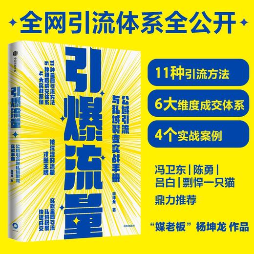 引爆流量 公域引流与私域裂变实战手册 杨坤龙著 11种引流方法 6大维度成交体系 商品图0