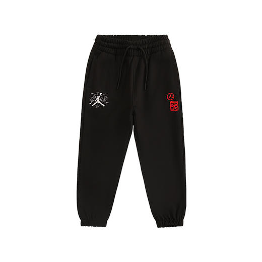 乔丹童衣童装春新年中国风纯棉针织运动长裤JD2212064 商品图1