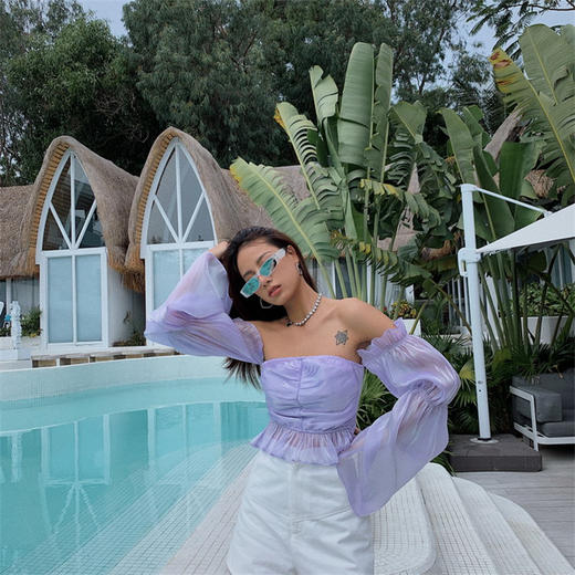 特价秒杀 laria普罗旺斯宫廷一字肩上衣 .潮快闪[福利品] 商品图3