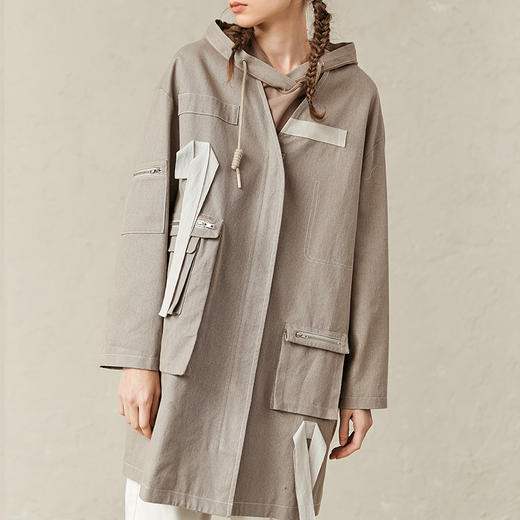 Famecoco范可儿风衣卫衣套装年纯棉两休闲件套F221AA007 商品图1