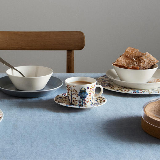 【6F】芬兰Iittala魔幻森林咖啡杯套装北欧风格200ml咖啡杯礼品杯碟套装 魔幻森林系列-蓝色咖啡碟 商品图1