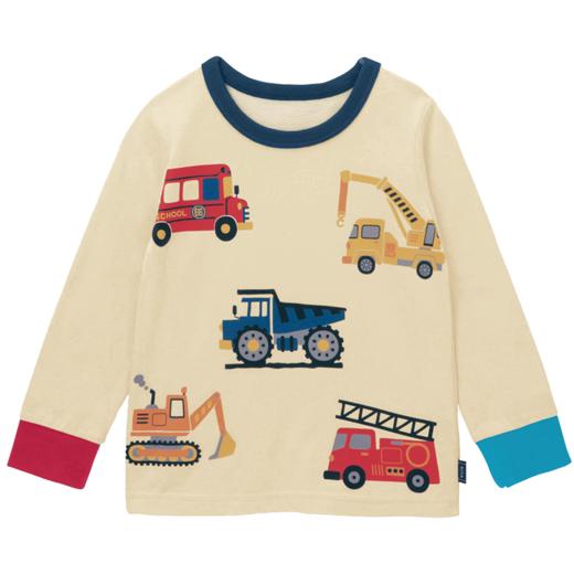 千趣会春秋中小童装T恤工程车圆领纯棉撞色男童宝宝打底衫 商品图5