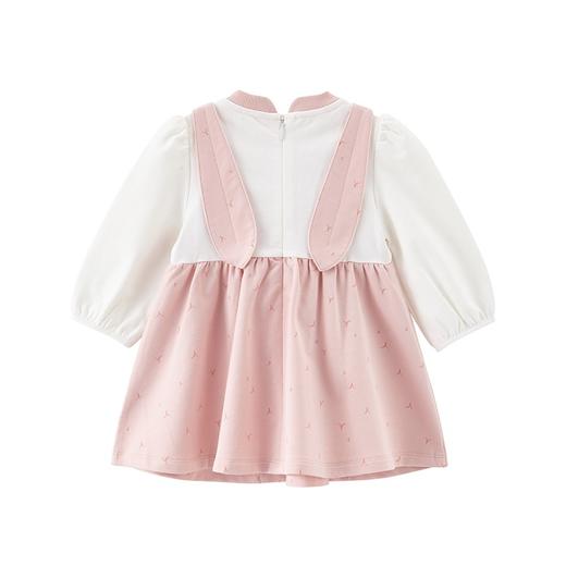 英氏-童衣类（春）F2英针长袖连衣裙英氏白100CM 商品图1