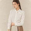 famecoco范可儿法式优雅女士衬衫春季别致尖领衬衣F221BH001 商品缩略图0