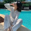 CremeSu 春夏C系列舒适棉麻抽象印花女家居服睡衣【该商品不支持用券】 商品缩略图1