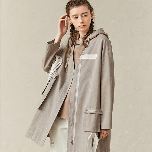 Famecoco范可儿风衣卫衣套装年纯棉两休闲件套F221AA007 商品图0