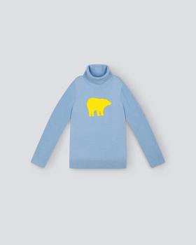 Perfect Moment - Bear Turtleneck Sweater Kids - Alaska Blue 童装 针织衫 浅蓝色