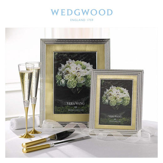 【6F】WEDGWOOD王薇薇Vera Wang真爱相随金色香槟杯2个高脚对杯 婚礼礼盒 商品图3