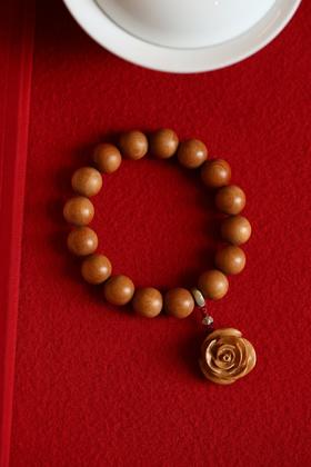 【青山特惠】原创老山檀 花漾 12mm手串Y82